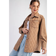 Ee Some Women's Camel Quilted Jacket
