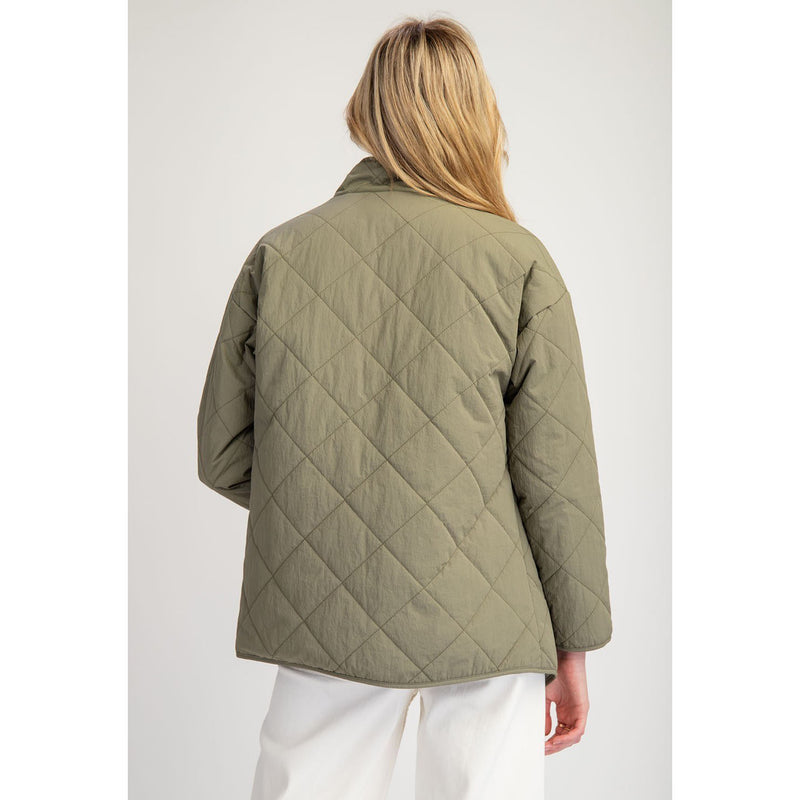 Ee Some Women's Olive Quilted Jacket