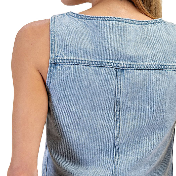 Ee Some Women's Denim Sleeveless Vest Top