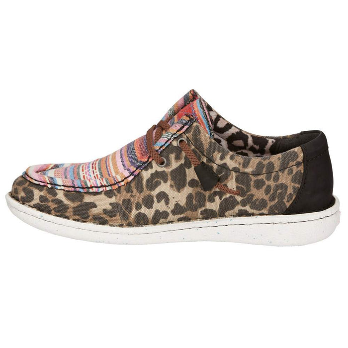 Justin Boot Company Women's Hazer Leopard And Aztec Print Lace Up Casual Shoe