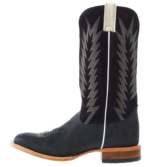 Justin Boot Company Men's Punchy Hombre Matte Black Vamp 13in Black Suede Top