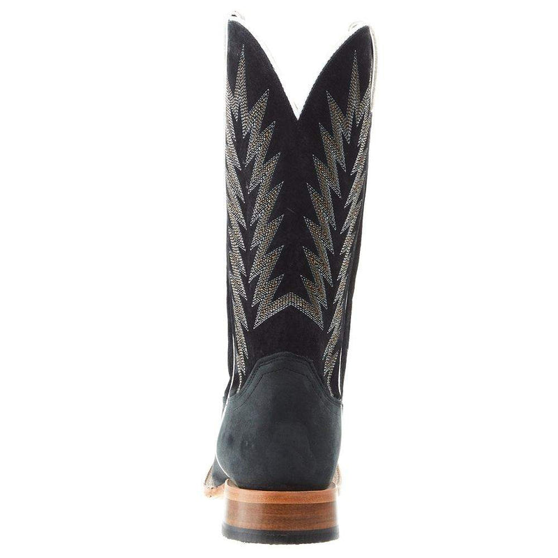 Justin Boot Company Men's Punchy Hombre Matte Black Vamp 13in Black Suede Top
