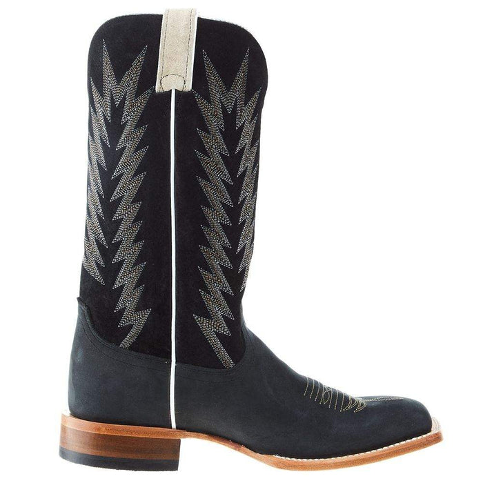 Justin Boot Company Men's Punchy Hombre Matte Black Vamp 13in Black Suede Top