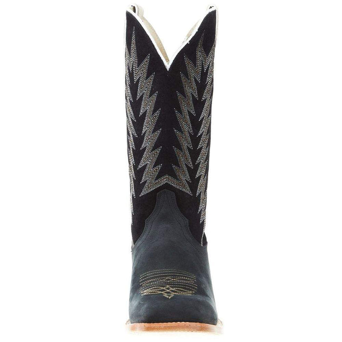 Justin Boot Company Men's Punchy Hombre Matte Black Vamp 13in Black Suede Top
