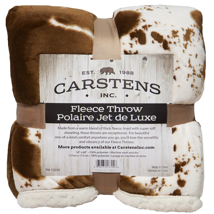 Carstens Hair on Hide Plush Sherpa Throw