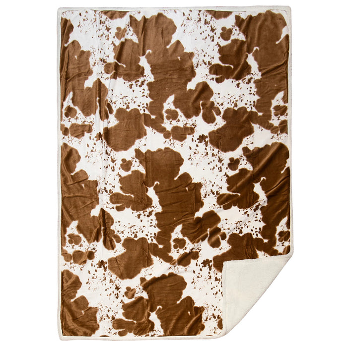 Carstens Hair on Hide Plush Sherpa Throw