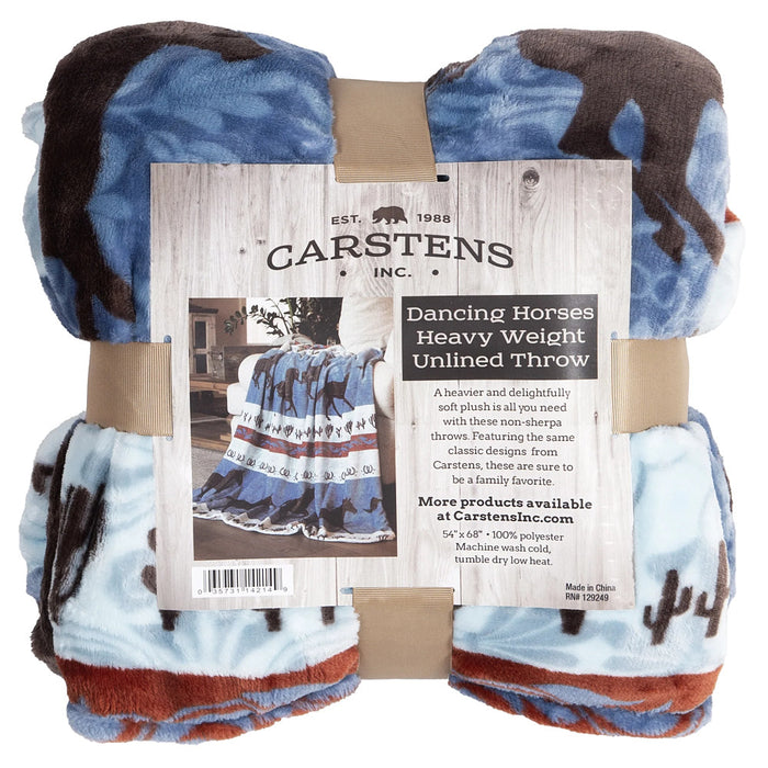 Carstens Dancing Desert Horse Light Plush Throw