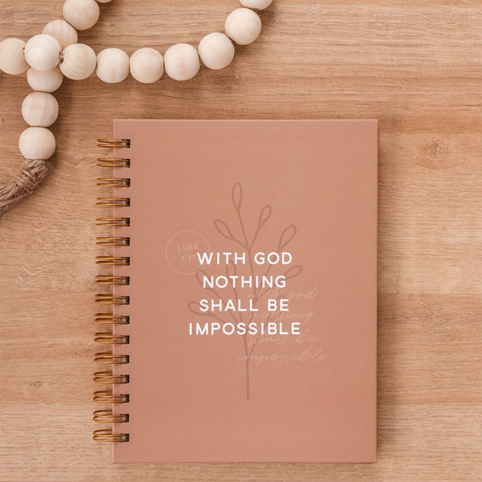 The Anastasia Co With God Nothing Shall Be Impossible Hardcover Journal