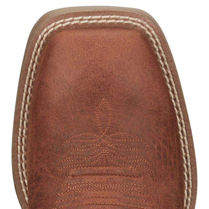 Justin Boot Company Women's Stampede Halter Roasted Cognac 11 In Top Square Toe Cowgirl Boot