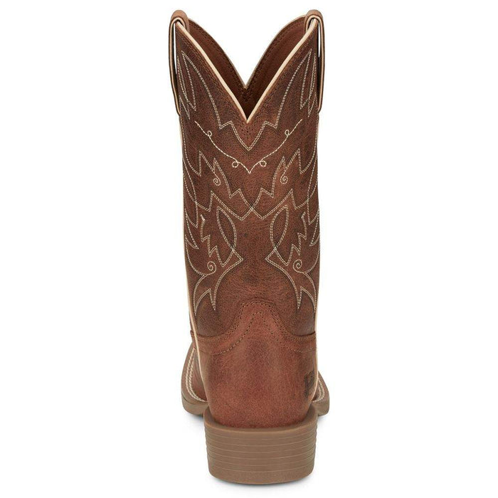 Justin Boot Company Women's Stampede Halter Roasted Cognac 11 In Top Square Toe Cowgirl Boot
