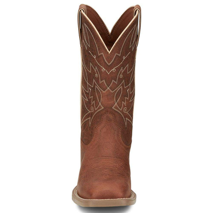 Justin Boot Company Women's Stampede Halter Roasted Cognac 11 In Top Square Toe Cowgirl Boot