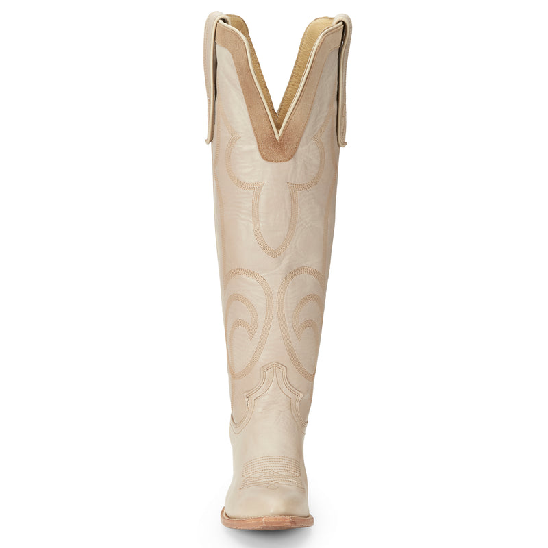Justin Boots Womens Vintage Verlie Vanilla 17 In Top Round Toe Cowgirl Boot