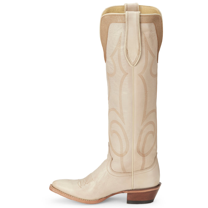 Justin Boots Womens Vintage Verlie Vanilla 17 In Top Round Toe Cowgirl Boot