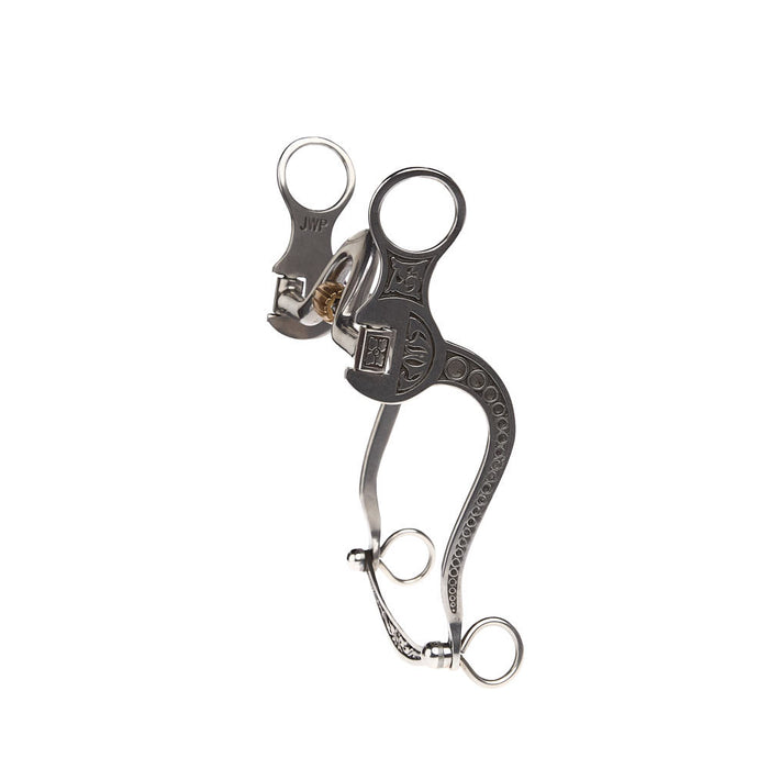 Jeremiah Watt Products 2 1/4in Ported Roller Big Celvis Rings Shank Bit