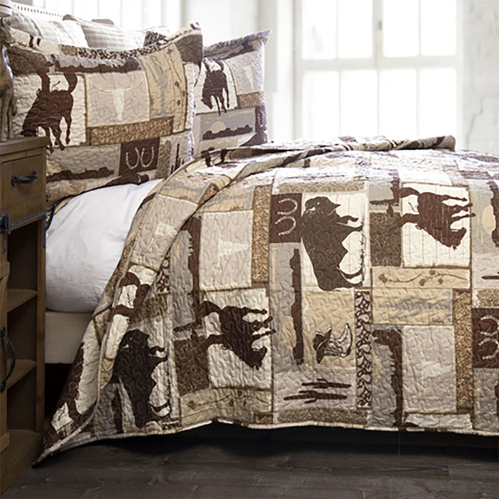 Carstens Wrangler Vintage Cowboy Quilt King Set