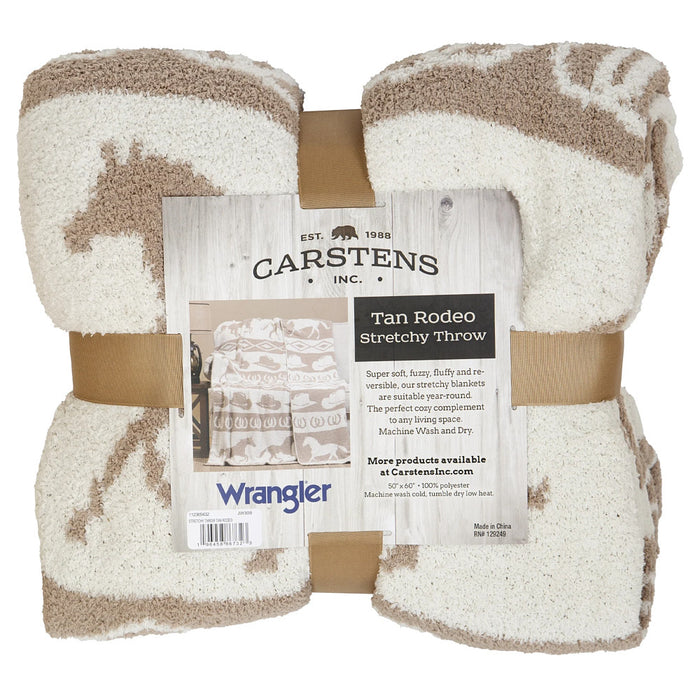 Carstens Tan Rodeo Stretchy Throw