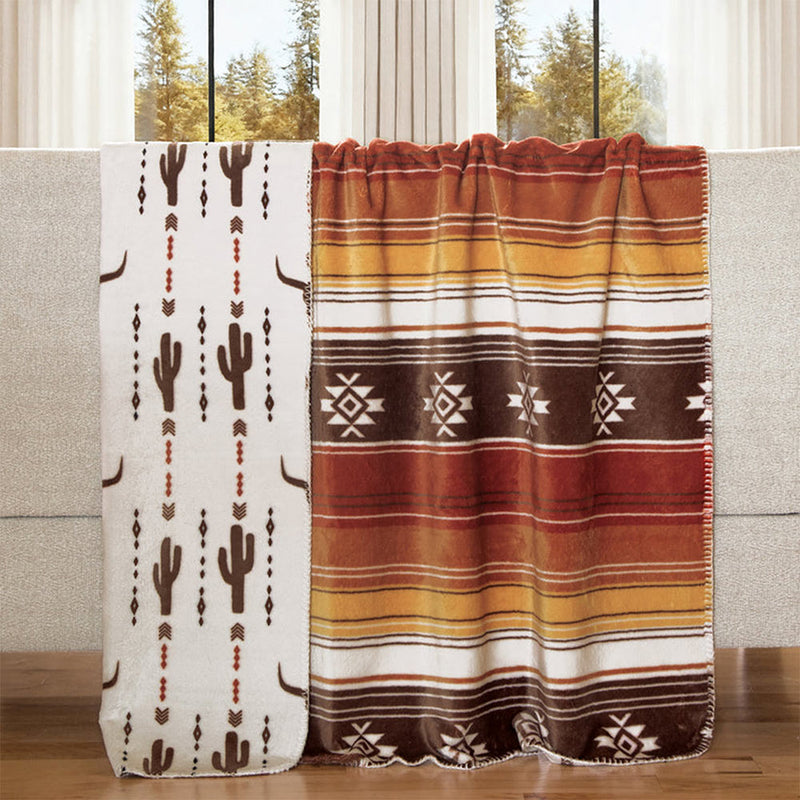 Carstens Wrangler Desert Sands Double Sided Plush Throw