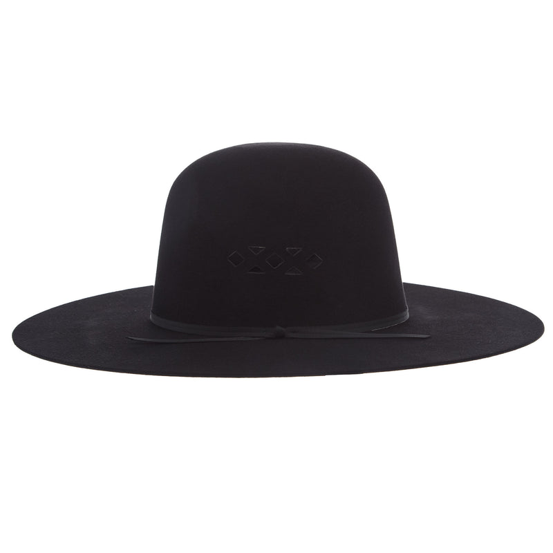Jw Brooks Custom Hats Black Summer Felt 4 1/4in Brim with Venting