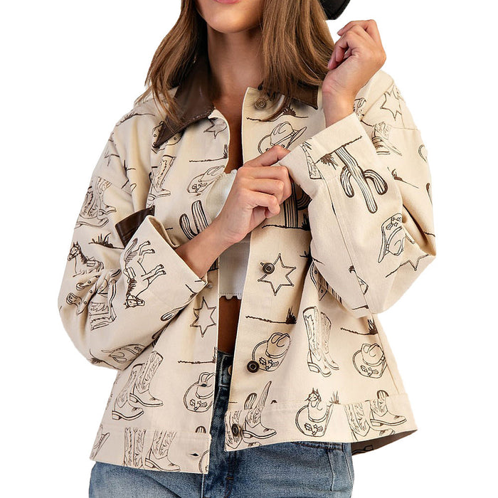 Ee Some Women's Desert Sand Fashion Jacket