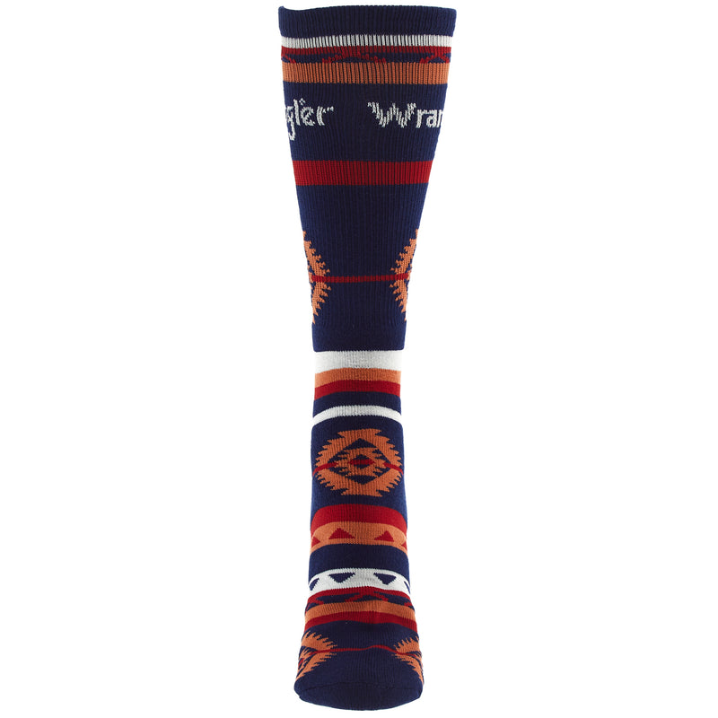 For Bare Feet Men's Navy Wrangler Aztec Socks
