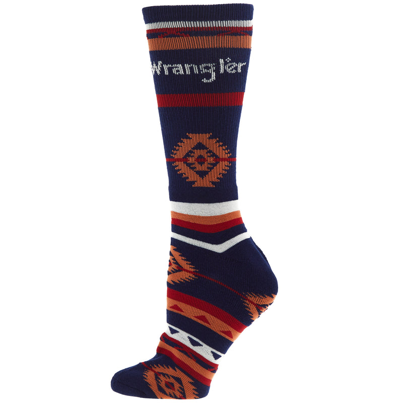 For Bare Feet Men's Navy Wrangler Aztec Socks