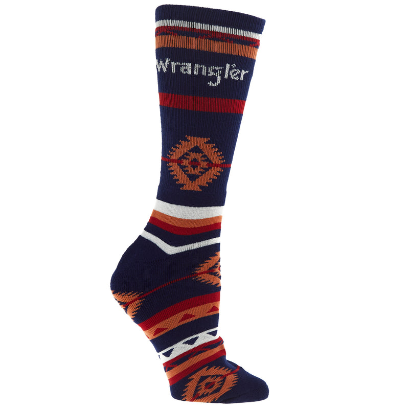 For Bare Feet Men's Navy Wrangler Aztec Socks
