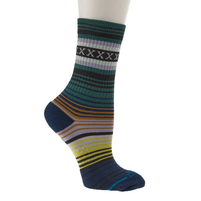Stance Kid's Mix Stripe Deep Teal Crew Socks 3 Pack