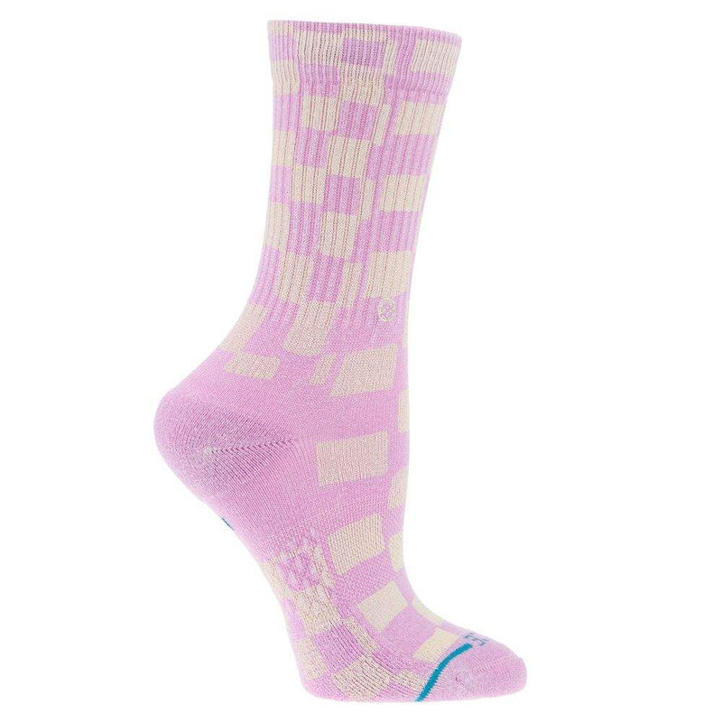 Stance Kids Checkidy Check Pink Crew Sock