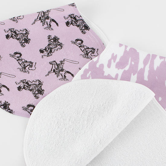The Whole Herd Dream Big Cowgirl Burp Cloths