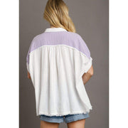 Umgee Usa Inc. Women's Lavender Striped Top