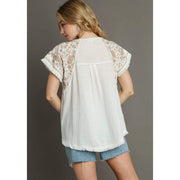Umgee Usa Inc. Women's White Embroidery Top