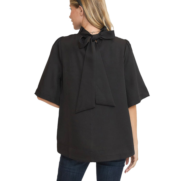 Umgee Usa Inc. Womens Black Bell Sleeve Top