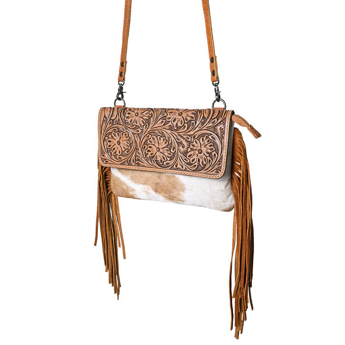 American Darling Floral Hand Tooled Cowhide Crossbody