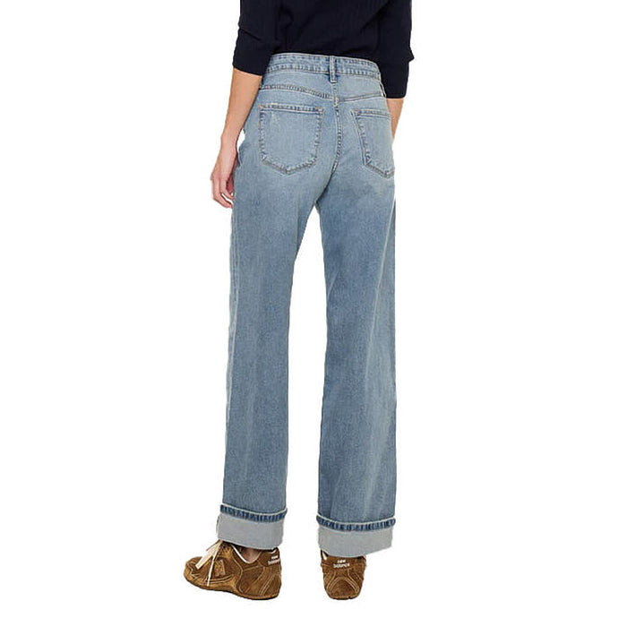 Kancan Women's Medium Wash Wide Leg Jean