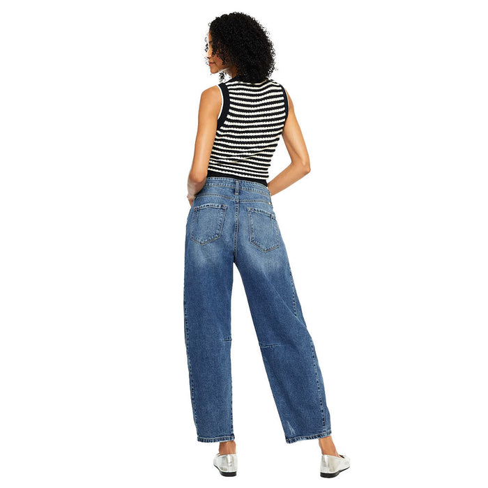 Kancan Women's Dark Low Slung Horseshoe Fit Jean