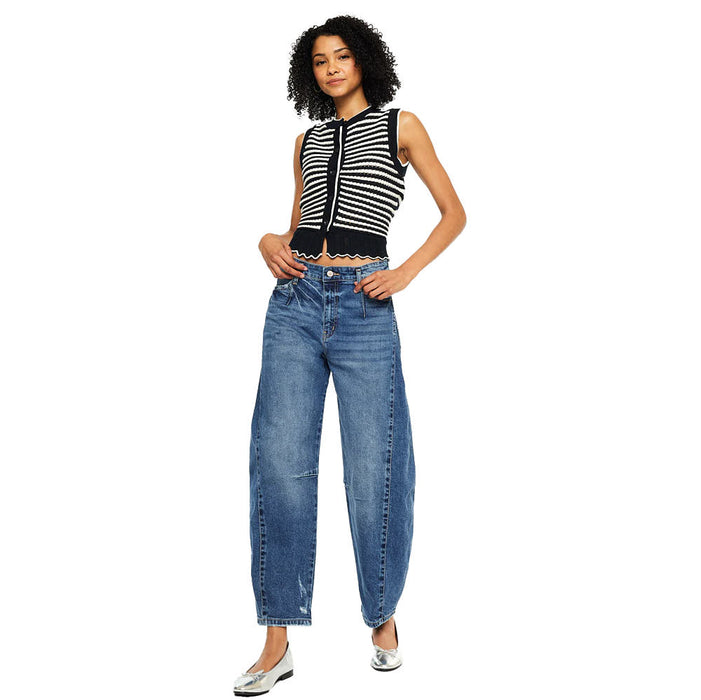 Kancan Women's Dark Low Slung Horseshoe Fit Jean