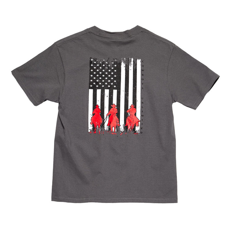 Moss Brothers Boys American Posse Charcoal Tee