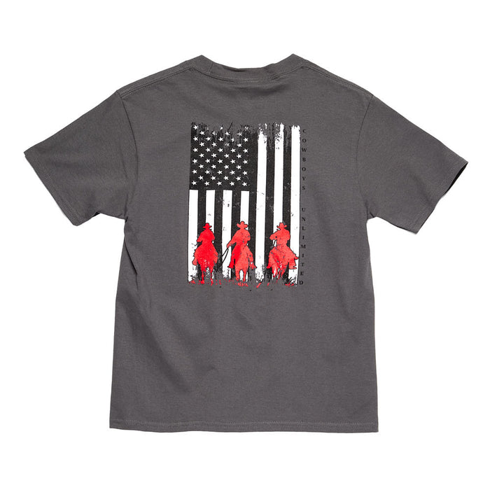 Moss Brothers Boys American Posse Charcoal Tee