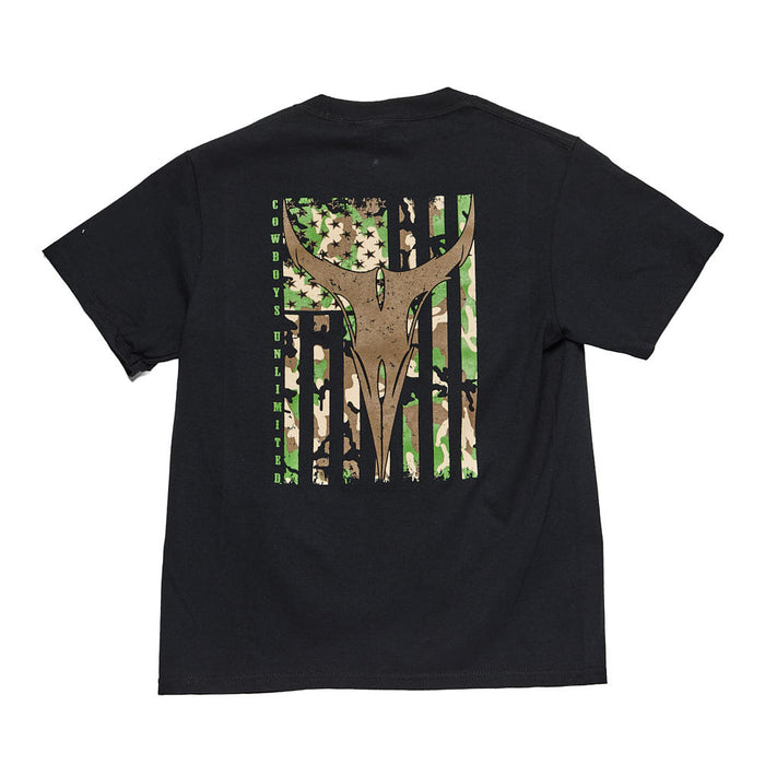 Moss Brothers Black Camo Longhorn Tee