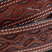 Western Fashion Men's Diamond Pattern Tooled Belt