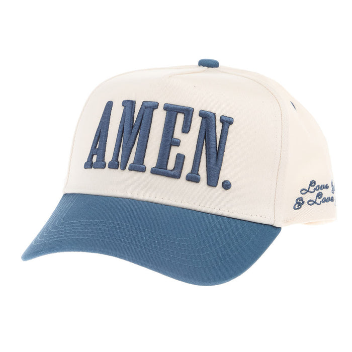 Kenzkustomz Amen Slate Blue Vintage Trucker Cap