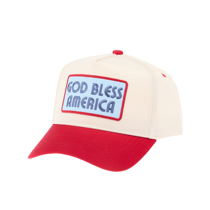 Kenzkustomz Women's Red God Bless America Cap