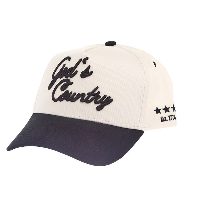 Kenzkustomz God's Country Black Vintage Trucker Cap