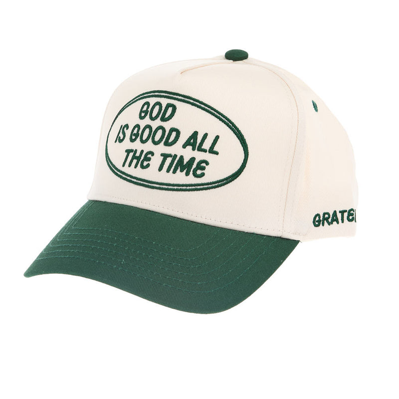 Kenzkustomz God Is Good Green Vintage Trucker Cap