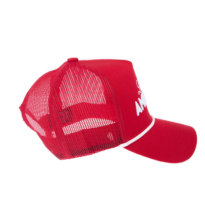 Kenzkustomz Women's Red Living The American Dream Cap