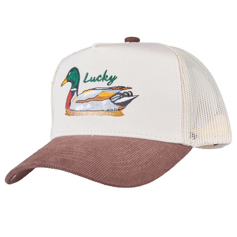 Kenzkustomz Lucky Duck Brown Corduroy Cap