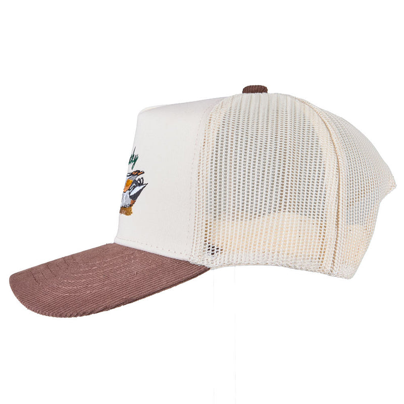 Kenzkustomz Lucky Duck Brown Corduroy Cap