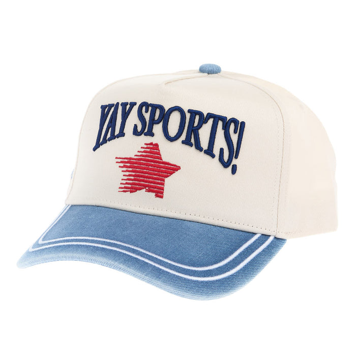Kenzkustomz Yay Sports Denim Blue Vintage Trucker Cap