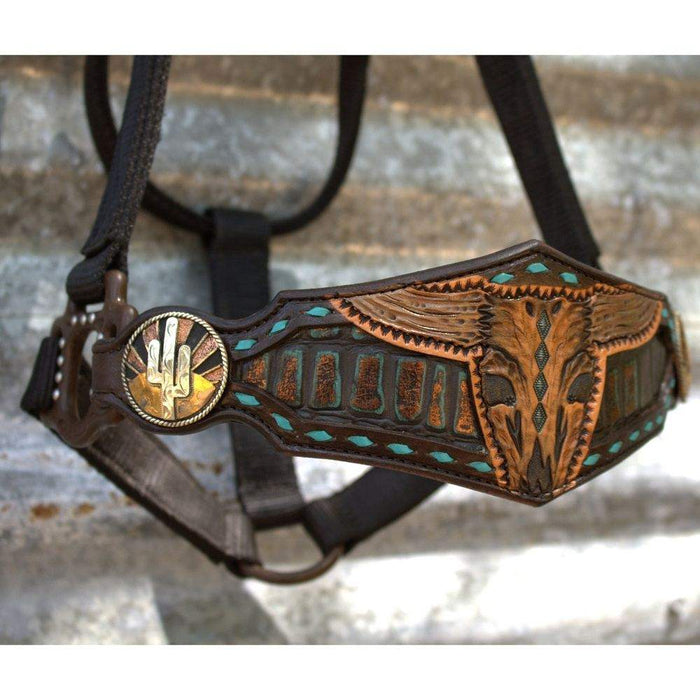 Kk Leathers Copper Gator Desert Dweller Bronc Noseband Nylon Horse Halter