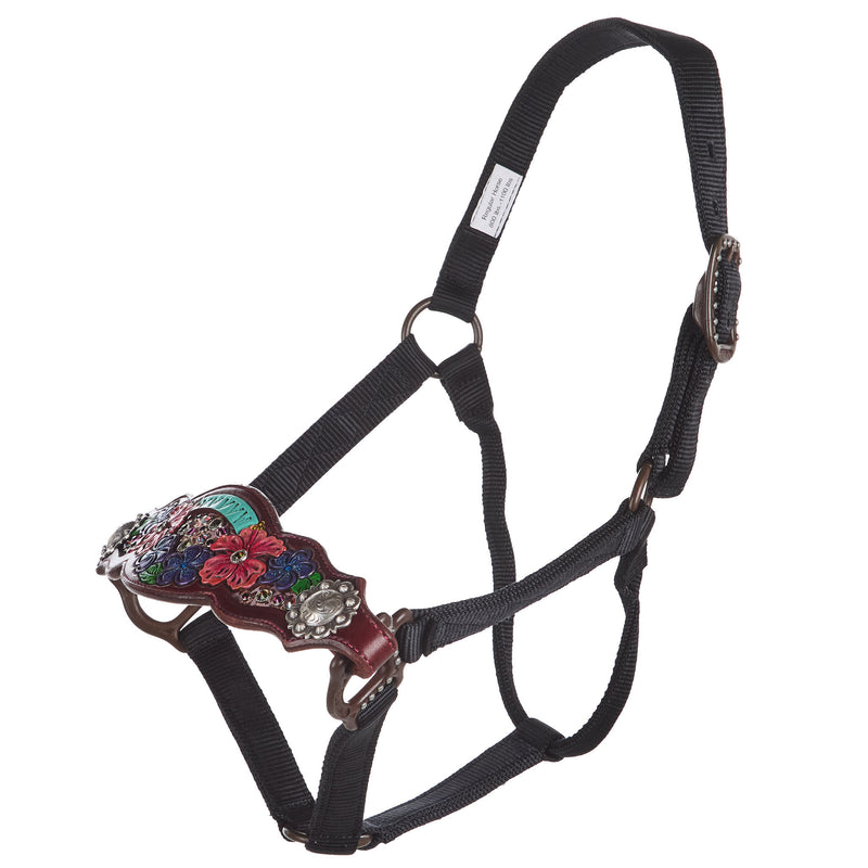 Kk Leathers Hawaiian Floral Bronc Halter